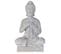 Statuette Déco "bouddha Assis" 27cm Gris