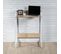 Bureau Design Scandinave Gemini - L. 64 X H. 54 Cm - Blanc