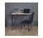 Bureau En Métal Noir 1 Tiroir Et Rangements  - L90 cm