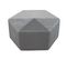 Pouf XXL Design Velours Giulia - L. 75 X H. 30 Cm - Gris Souris