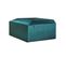 Pouf XXL Design Velours Giulia - L. 75 X H. 30 Cm - Bleu Canard