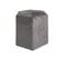 Pouf Design Velours Giulia - L. 35 X H. 35 Cm - Gris Souris