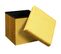 Pouf Coffre Pliable En Velours Design Giulia - L. 38 X H. 38 Cm - Jaune Moutarde