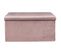 Coffre Banc Pliable Design Velours Giulia - L. 76 X H. 38 Cm - Rose