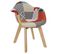 Fauteuil Enfant H58 Cm Patchwork Scandinave - Multicolore