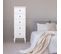 Chiffonnier En Bois Design Romantique Victoria - L. 40 X H. 113 Cm - Blanc