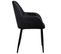 Fauteuil Velours Côtelé Giulia Noir - Noir