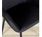 Fauteuil Velours Côtelé Giulia Noir - Noir