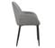 Fauteuil Velours Côtelé Giulia Gris - Gris