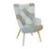 Fauteuil Patchwork "helsinki" 99cm Bleu