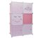 Lot De 6 Cubes Modulables "rangement" 95cm Rose