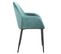 Fauteuil Velours Côtelé Giulia Bleu Canard - Bleu Canard