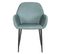 Fauteuil Velours Côtelé Giulia Bleu Canard - Bleu Canard