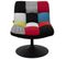 Fauteuil Pivotant Patchwork "anton" 89cm Noir