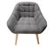 Fauteuil Design "magnus" 75cm Gris