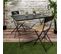 Table De Jardin Pliante "palerme" 110cm Noir