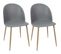 Chaise Avec Assise En Plastique Bergen (lot De 2) Gris