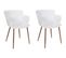 Fauteuil Design Polypropylène Lorens (lot De 2) Blanc