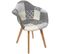 Fauteuil Scandinave Patchwork (lot De 2) Gris