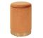 Pouf Rond et Coffre "mirage" 40cm Jaune Ocre