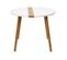 Lot De 2 Tables Gigognes "relief Bicolore" 60cm Blanc