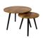 Lot De 2 Tables Gigognes "felix" 40cm Naturel et Noir