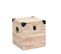 Lot De 3 Malles Déco "impression Bois" 30cm Beige