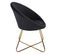 Fauteuil Design Velours "karl" 83cm Noir