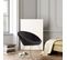 Fauteuil Design Velours "karl" 83cm Noir