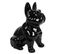 Statuette Déco En Céramique "bulldog" 30cm Noir
