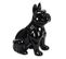 Statuette Déco En Céramique "bulldog" 20cm Noir