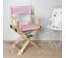 Chaise Enfant "directeur" 57cm Rose et Naturel