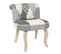 Fauteuil Patchwork Design "eleonor" 68cm Gris