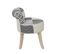 Tabouret Patchwork Design "eleonor" 58cm Gris