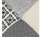 Pouf Rond Design "patchwork" 50cm Gris Et Blanc