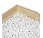 Bureau Design "terrazzo" 84cm Beige et Blanc