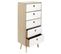 Chiffonnier Enfant "like à Star" 91cm Blanc et Beige