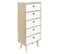 Chiffonnier Enfant "like à Star" 91cm Blanc et Beige