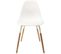 Chaise Scandinave Pieds Métal Et Bois De Hêtre Phenix (lot De 2) Blanc