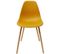 Chaise Scandinave Pieds Métal Et Bois De Hêtre Phenix (lot De 2) Jaune Moutarde