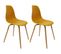 Chaise Scandinave Pieds Métal Et Bois De Hêtre Phenix (lot De 2) Jaune Moutarde