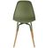 Chaise Scandinave Pieds Métal Et Bois De Hêtre Phenix (lot De 2) Vert