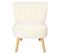 Fauteuil Scandinave Design "erika" 72cm Blanc