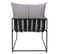 Fauteuil Design "jonas" 62cm Gris et Noir