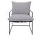 Fauteuil Design "jonas" 62cm Gris et Noir