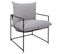 Fauteuil Design "jonas" 62cm Gris et Noir