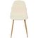 Chaise Pieds Imitation Bois Assise En Tissu Faro (lot De 2)