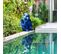 Statuette Déco Magnésie "gorille" 54cm Bleu