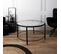 Table Basse Design "horloge" 90cm Noir