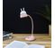 Lampe De Bureau LED "chat" 34cm Rose